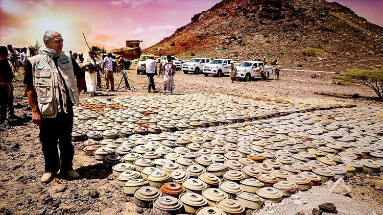 مسام ينزع 968 لغماً وذخيرة غير متفجرة من مخلفات الحوثيين خلال أسبوع