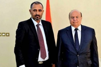 : لقاء تاريخي يجمع الرئيس هادي برئيس المجلس الانتقالي