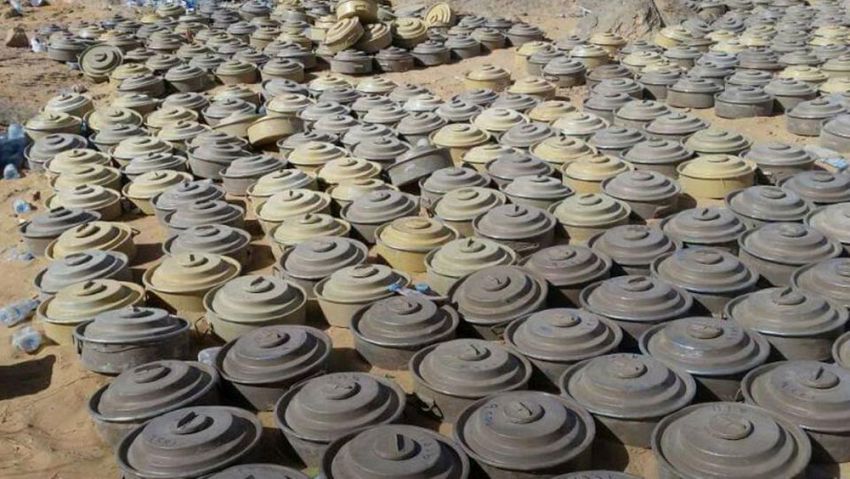 "مسام" ينزع 1,103 لغماً خلال الاسبوع الثاني من شهر سبتمبر زرعتها المليشيات الحوثية