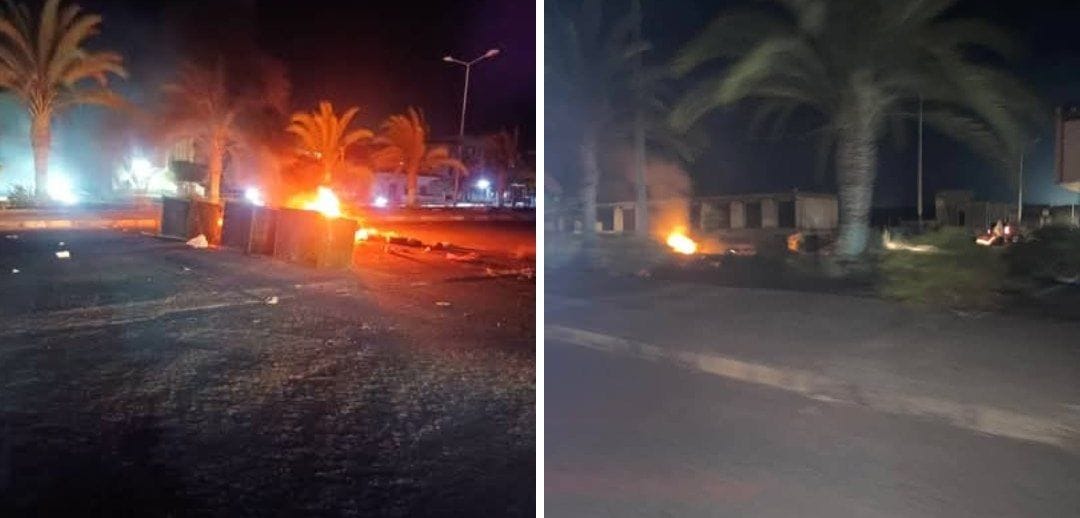 احتجاجات شعبية في غيل باوزير رفضًا لتردي الخدمات وانقطاع الكهرباء